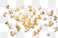 PNG  Falling popcorn snack food white background