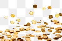 PNG Gold coins backgrounds money white background. AI generated Image by rawpixel.