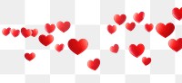 PNG  Red hearts backgrounds white background pattern. AI generated Image by rawpixel.