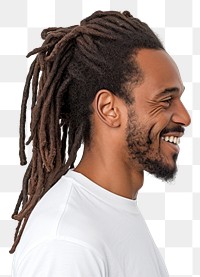 PNG Happy African man with dreadlocks adult smile face. AI generated Image by rawpixel.