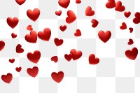PNG  Red hearts backgrounds petal white background. AI generated Image by rawpixel.