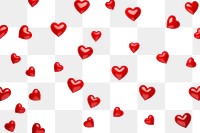 PNG  Red hearts backgrounds petal white background