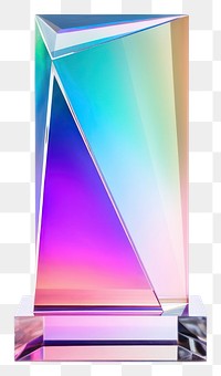 PNG  Trophy rainbow purple glass. AI generated Image by rawpixel.
