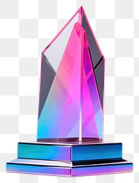PNG  Trophy mockup Holographic Textures origami. AI generated Image by rawpixel.