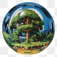 PNG Earth sphere plant tree