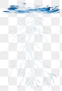PNG Thunder thunderstorm lightning blue. AI generated Image by rawpixel.