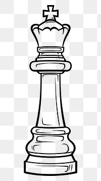 PNG  Chess sketch game line. AI generated Image by rawpixel.