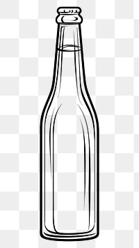 PNG  Beer bottle glass drink white background. AI generated Image by rawpixel.