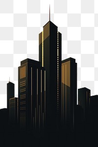 PNG  Building architecture silhouette skyscraper. AI generated Image by rawpixel.
