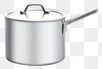 PNG  Pot saucepan aluminum white background. AI generated Image by rawpixel.