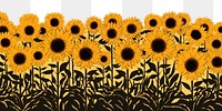 PNG Minimal sunflower field backgrounds plant inflorescence. AI generated Image by rawpixel.