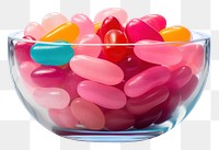PNG Jelly beans bowl confectionery dessert. AI generated Image by rawpixel.