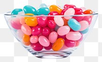 PNG Jelly beans bowl confectionery glass. AI generated Image by rawpixel.