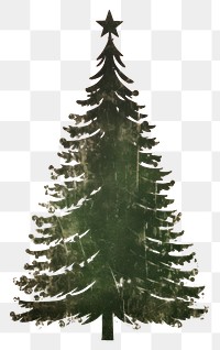 PNG Silkscreen of a christmas tree backgrounds plant fir. AI generated Image by rawpixel.