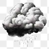 PNG Cloud drawing sketch rain. AI generated Image by rawpixel.