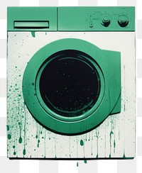 PNG Washing machine appliance dryer green. AI generated Image by rawpixel.