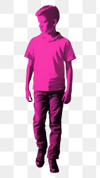 PNG Boy purple portrait standing. AI generated Image by rawpixel.