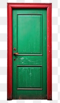 PNG  Red painted door backgrounds green white background. AI generated Image by rawpixel.