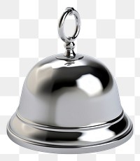 PNG  Chrome bell for the hotel silver white background seasoning. AI generated Image by rawpixel.