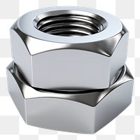 PNG Hex nuts stainless steel wheel white background transportation. 