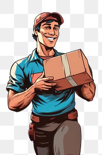 PNG  Delivery man adult architecture technology. AI generated Image by rawpixel.