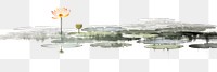 PNG Impression lotus pond outdoors nature flower. AI generated Image by rawpixel.