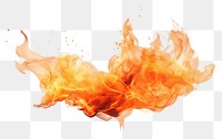 PNG  Blazing fire backgrounds white background splattered. AI generated Image by rawpixel.