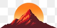 PNG Mountain and sunset silhouette volcano nature. AI generated Image by rawpixel.