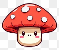 PNG Kawaii mushroom big simple lines vector fungus nature toadstool. 