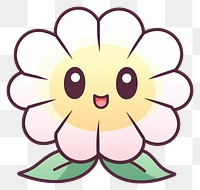 PNG Kawaii daisy big simple lines vector flower representation creativity. AI generated Image by rawpixel.