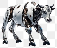 PNG Cyborg cow livestock mammal animal. AI generated Image by rawpixel.