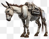 PNG Cyborg donkey animal mammal horse. AI generated Image by rawpixel.