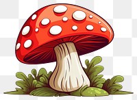 PNG Cartoon mushroom cartoon agaric fungus. AI generated Image by rawpixel.