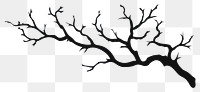 PNG Branch silhouette drawing sketch. AI generated Image by rawpixel.