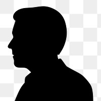 PNG Backlighting silhouette monochrome headshot. AI generated Image by rawpixel.