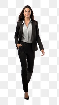 PNG  A business woman walking blazer jacket sleeve. AI generated Image by rawpixel.