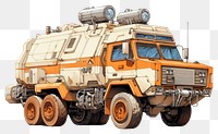 PNG Locomotive military vehicle cartoon. 