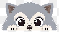 PNG Wolf drawing cartoon mammal. AI generated Image by rawpixel.
