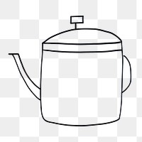 Minimal illustration of tea pot and tea cup drawing teapot sketch. AI generated Image by rawpixel.