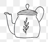 PNG Minimal illustration of tea pot drawing teapot sketch. 