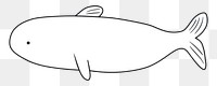 Minimal illustration of whale drawing animal sketch. AI generated Image by rawpixel.