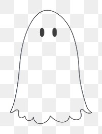 PNG Minimal illustration of cute ghost drawing sketch white. AI generated Image by rawpixel.