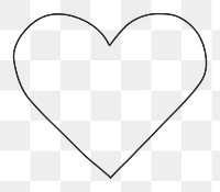 PNG Minimal illustration of cute heart drawing sketch white. AI generated Image by rawpixel.