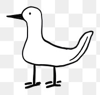 Minimal illustration of duck drawing sketch seagull. AI generated Image by rawpixel.
