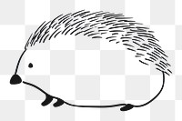 PNG Minimal illustration of hedgehog porcupine drawing animal. 