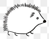 Minimal illustration of hedgehog drawing sketch porcupine. AI generated Image by rawpixel.