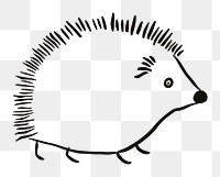 PNG Minimal illustration of hedgehog drawing sketch porcupine. AI generated Image by rawpixel.