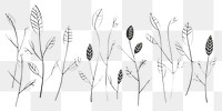 PNG Minimal illustration of leaves branch drawing sketch line. AI generated Image by rawpixel.