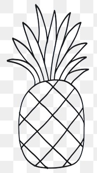 PNG Minimal illustration of pineapple drawing sketch fruit. AI generated Image by rawpixel.