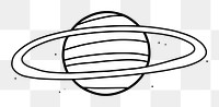 Minimal illustration of saturn drawing sketch line. AI generated Image by rawpixel.